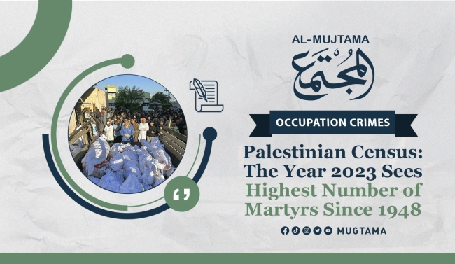 Palestinian Census: The Year 2023 Sees Highest Number of Martyrs Since 1948