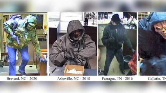 FBI searching for masked &#039;Too Tall Bandit&#039; accused of robbing 16 banks in three states