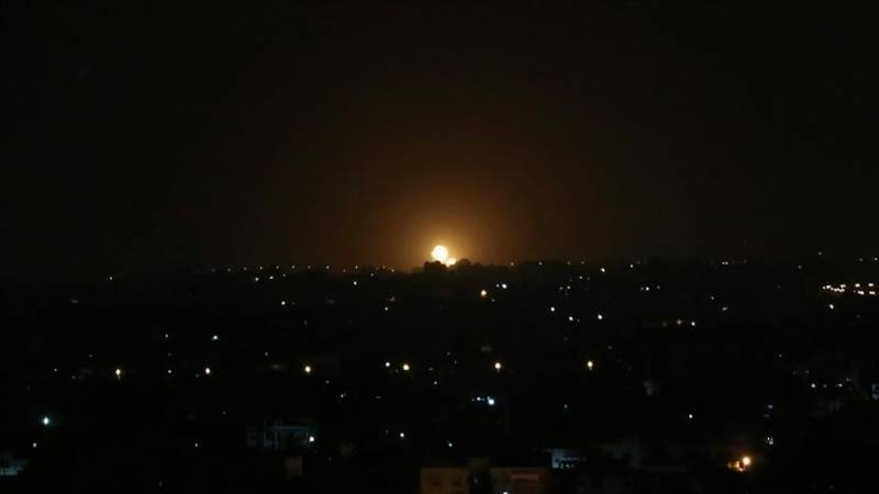 Zionist army hits Hamas position in Gaza