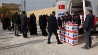 Syria: Food parcels distributed to people in Ras al-Ayn, Tal Abyad districts freed from terrorists in operation last year