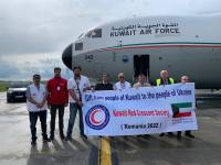 Kuwait relief aircraft lands in Bucharest for Ukraine refugees